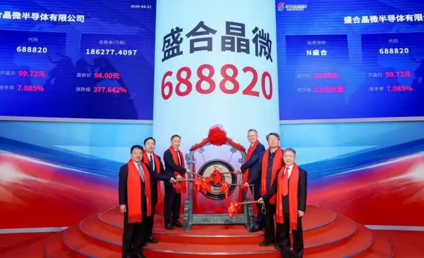 先进封装龙头盛合晶微成功登陆科创板 上市首日开盘大涨406.71%