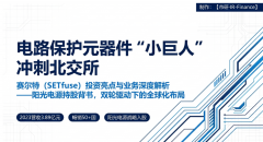 <b>电路保护元器件小巨人冲刺北交所！阳光电源持股背书，产品畅销50国</b>